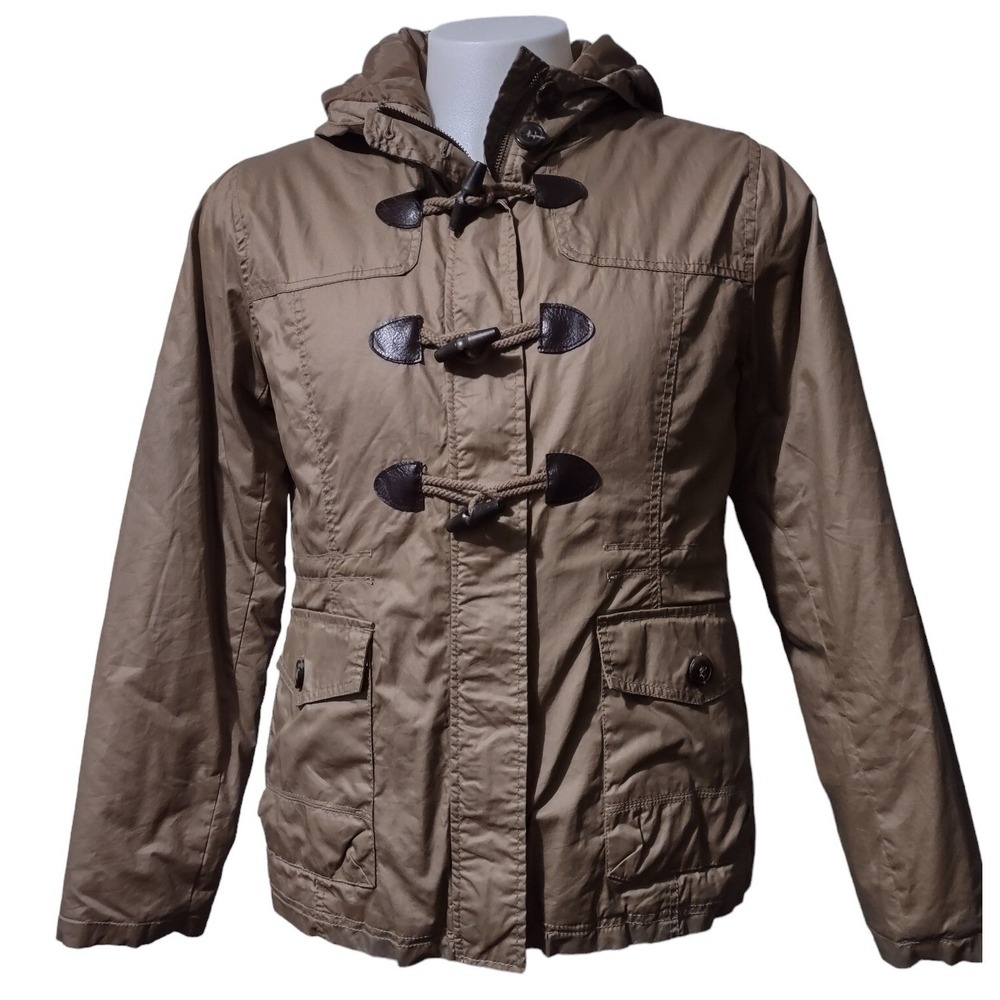 Aeropostale Jacket XL Womens Gorp Core Cabin Core Brown Hooded Toggle Zip‎ Coat